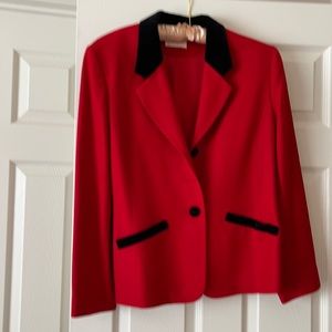 Pendleton Blazer, black velvet accents